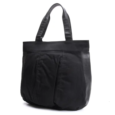 Y's Leather Switching Tote Bag
