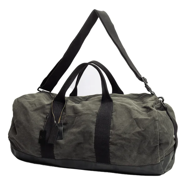 Y’s×MANDARINA Switching Canvas Boston Bag Khaki  K-164995_001