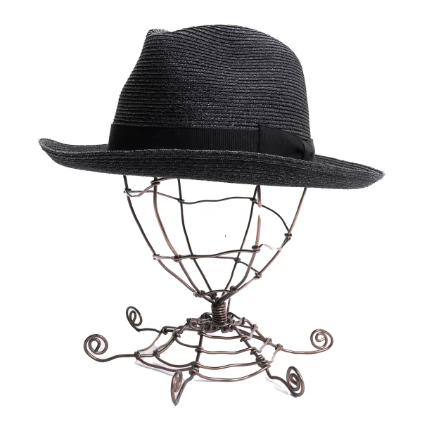 Y's Linen Ribbon Hat Black  K-164997_001