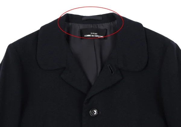 tricot COMME des GARCONS Wool Nylon Round Collar Jacket K-165008_003