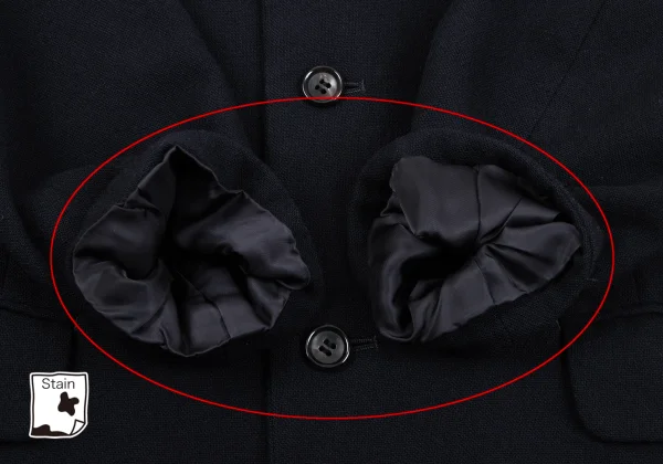 tricot COMME des GARCONS Wool Nylon Round Collar Jacket K-165008_008