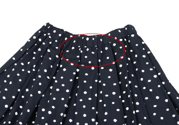 COMME des GARCONS Cotton Dot Print Box Tuck Skirt K-165011_003