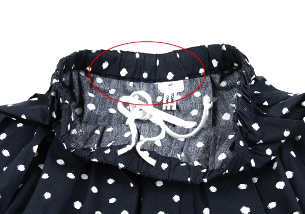 COMME des GARCONS Cotton Dot Print Box Tuck Skirt K-165011_005