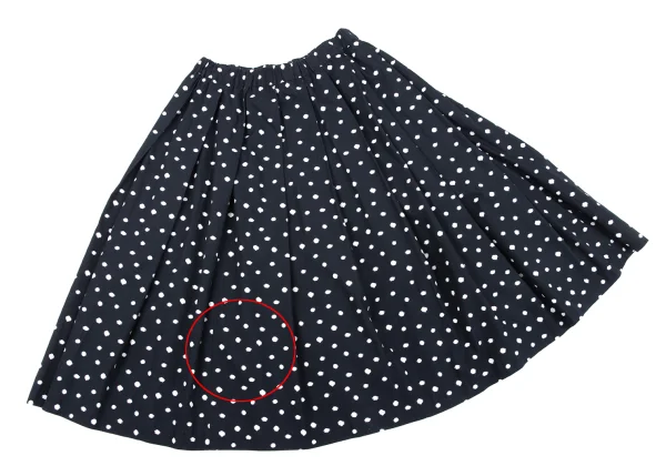 COMME des GARCONS Cotton Dot Print Box Tuck Skirt K-165011_007