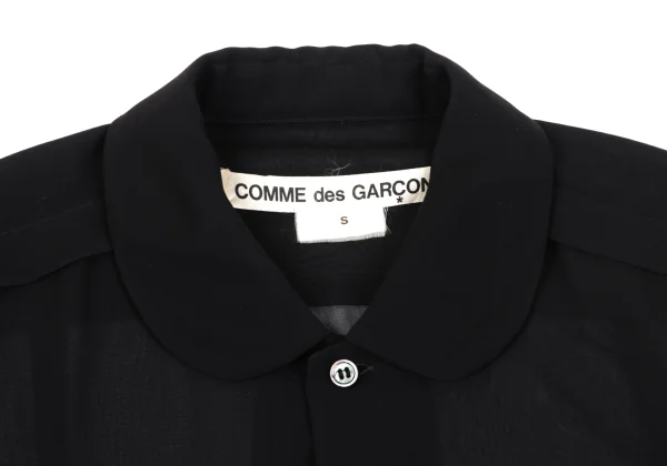 COMME des GARCONS Poly Round Collar See-through Shirt K-165012_004