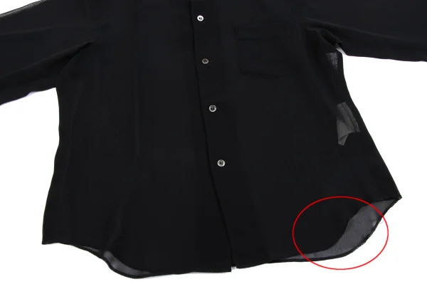 COMME des GARCONS Poly Round Collar See-through Shirt K-165012_011