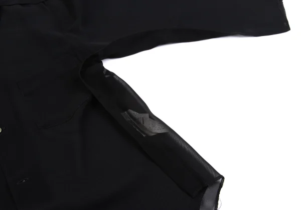 COMME des GARCONS Poly Round Collar See-through Shirt K-165012_014