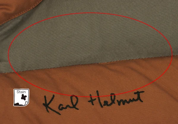 Karl Helmut Cotton Logo Patch Design Striped Down Vest K-165017_004