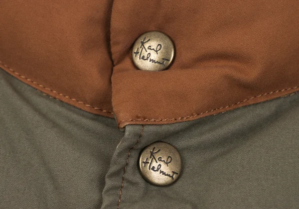 Karl Helmut Cotton Logo Patch Design Striped Down Vest K-165017_006