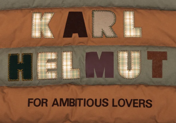 Karl Helmut Cotton Logo Patch Design Striped Down Vest K-165017_014