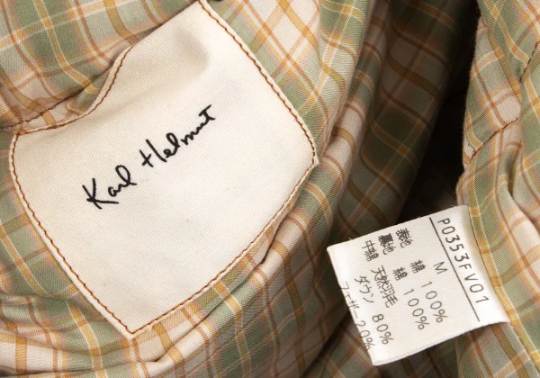 Karl Helmut Cotton Logo Patch Design Striped Down Vest K-165017_017