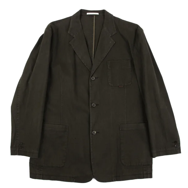 Papas Pigment Dyed Cotton Patch Pocket Design Jacket Brown M K-165020_001