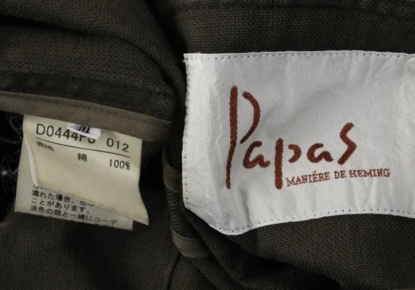 Papas Pigment Dyed Cotton Patch Pocket Design Jacket K-165020_020