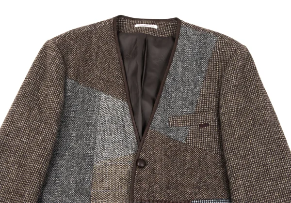 Papas Harris Tweed Crazy Pattern Switching Jacket K-165022_002