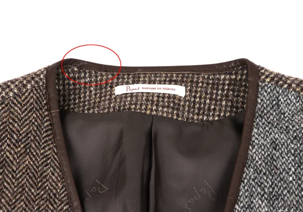 Papas Harris Tweed Crazy Pattern Switching Jacket K-165022_003