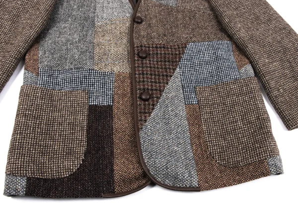 Papas Harris Tweed Crazy Pattern Switching Jacket K-165022_011