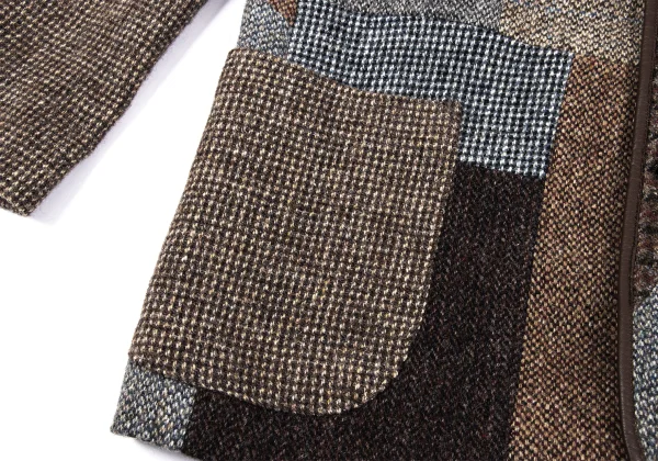 Papas Harris Tweed Crazy Pattern Switching Jacket K-165022_013