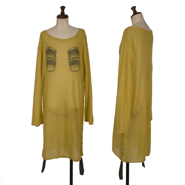 Vivienne Westwood ANGLOMANIA Mohair Blend Knit Dress Yellow 38 K-165028_001