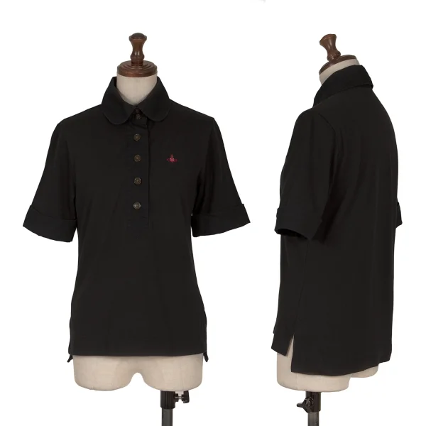 Vivienne Westwood Red Label Orb One-point Embroidery Polo Shirt Black 2 K-165034_001
