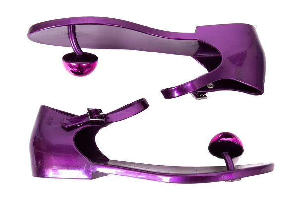 Vivienne Westwood ANGLOMANIA x melissa Metallic Ankle Strap Sandals K-165036_003