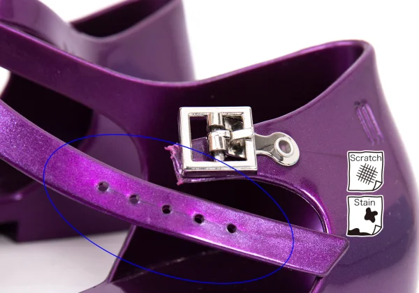 Vivienne Westwood ANGLOMANIA x melissa Metallic Ankle Strap Sandals K-165036_007