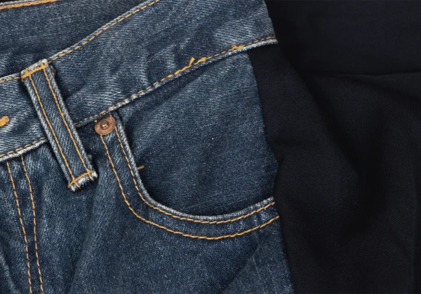 JUNYA WATANABE COMME des GARCONS Wool Reconstruct Denim Skirt K-165051_011