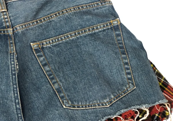 JUNYA WATANABE COMME des GARCONS Checked Reconstruct Denim Skirt K-165052_004