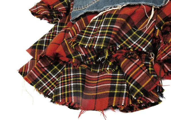 JUNYA WATANABE COMME des GARCONS Checked Reconstruct Denim Skirt K-165052_006