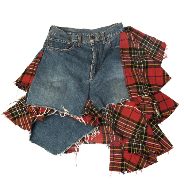 JUNYA WATANABE COMME des GARCONS Checked Reconstruct Denim Skirt K-165052_008