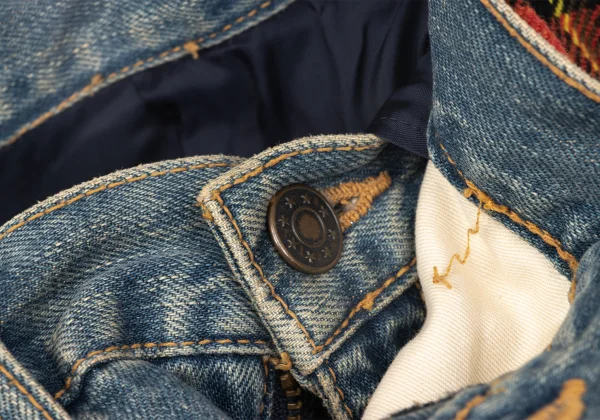 JUNYA WATANABE COMME des GARCONS Checked Reconstruct Denim Skirt K-165052_013