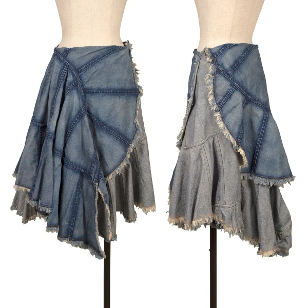 JUNYA WATANABE COMME des GARCONS Asymmetry Denim Skirt  Indigo S K-165053_001
