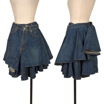 JUNYA WATANABE COMME des GARCONS Remake Frill Denim Skirt