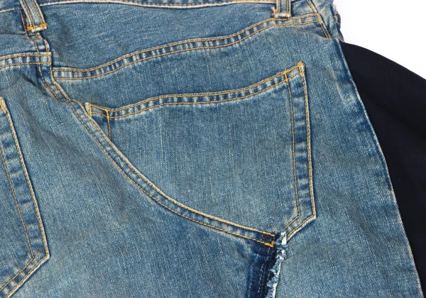 JUNYA WATANABE COMME des GARCONS Wool Tiered Remake Denim Skirt K-165056_004