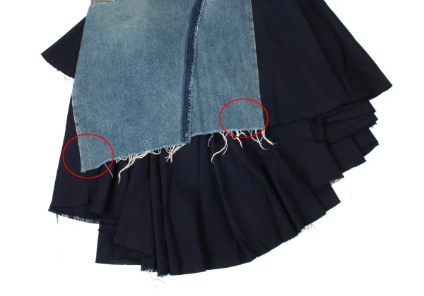 JUNYA WATANABE COMME des GARCONS Wool Tiered Remake Denim Skirt K-165056_006
