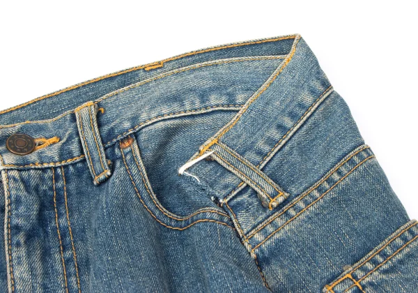 JUNYA WATANABE COMME des GARCONS Wool Tiered Remake Denim Skirt K-165056_012