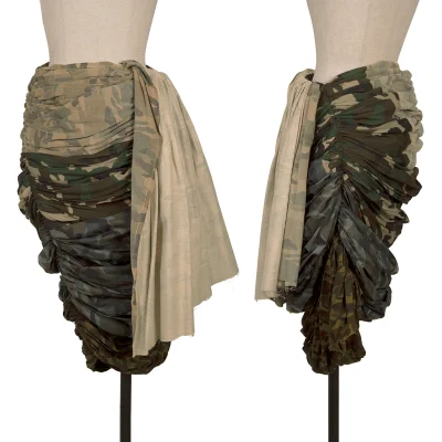 COMME des GARCONS Remake Gather Camouflage Skirt