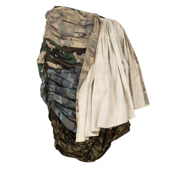 COMME des GARCONS Remake Gather Camouflage Skirt K-165059_002