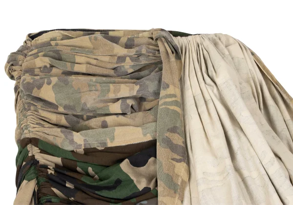 COMME des GARCONS Remake Gather Camouflage Skirt K-165059_004