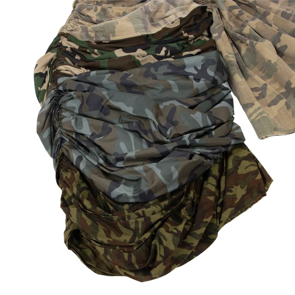 COMME des GARCONS Remake Gather Camouflage Skirt K-165059_007