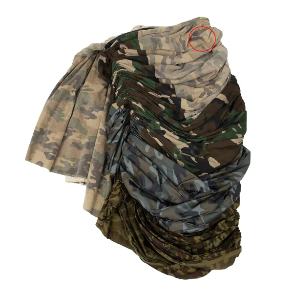 COMME des GARCONS Remake Gather Camouflage Skirt K-165059_011