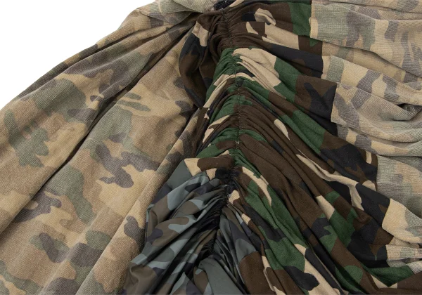 COMME des GARCONS Remake Gather Camouflage Skirt K-165059_013