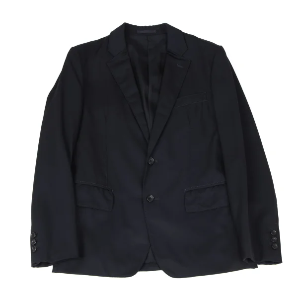 COMME des GARCONS HOMME Wool Gaba Stitch Jacket Navy XS K-165065_001