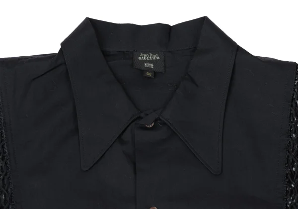 Jean Paul GAULTIER HOMME Cotton Lace-up Design Shirt K-165082_003