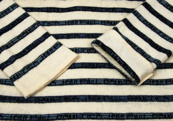 Jean Paul GAULTIER CLASSIQUE Wool Cotton Logo Stripe Turtleneck Knit K-165084_006