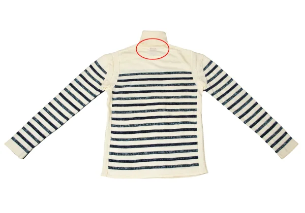 Jean Paul GAULTIER CLASSIQUE Wool Cotton Logo Stripe Turtleneck Knit K-165084_009