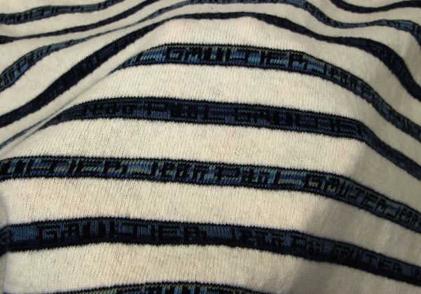 Jean Paul GAULTIER CLASSIQUE Wool Cotton Logo Stripe Turtleneck Knit K-165084_013