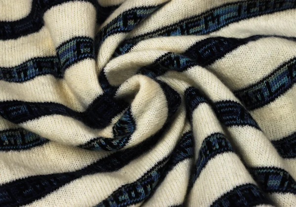 Jean Paul GAULTIER CLASSIQUE Wool Cotton Logo Stripe Turtleneck Knit K-165084_014