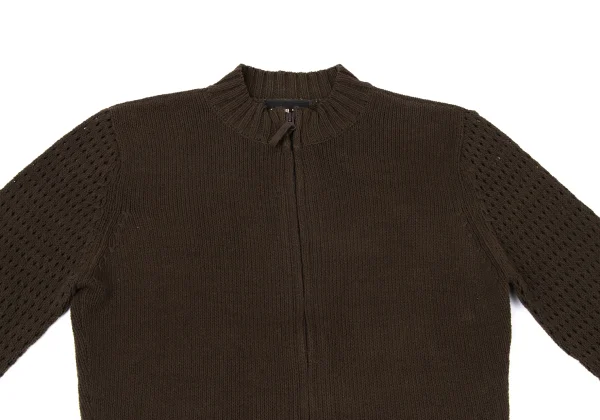 JPG by GAULTIER Cotton Blend Openwork Knitting Sleeve Double Zip Knit K-165085_002