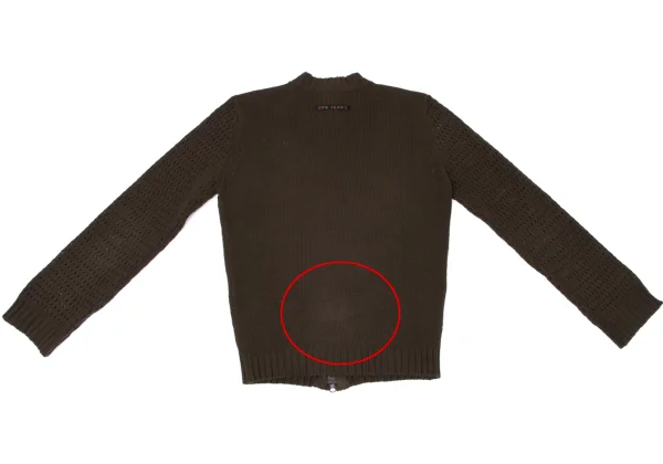 JPG by GAULTIER Cotton Blend Openwork Knitting Sleeve Double Zip Knit K-165085_013