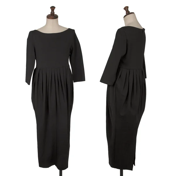 ROMEO GIGLI Nylon Blend Gather Design Dress Black 9T K-165088_001